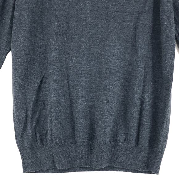 Bonobos Mens Size L V Neck Sweater Jumper Extra Fine Merino Wool Gray Grey - Picture 10 of 15